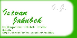 istvan jakubek business card